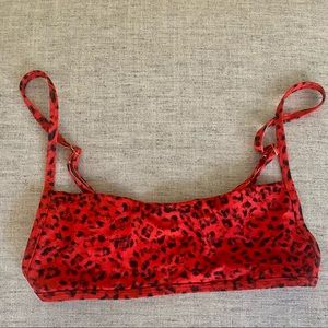 Aria Bikini Top in Cherry Cheetah